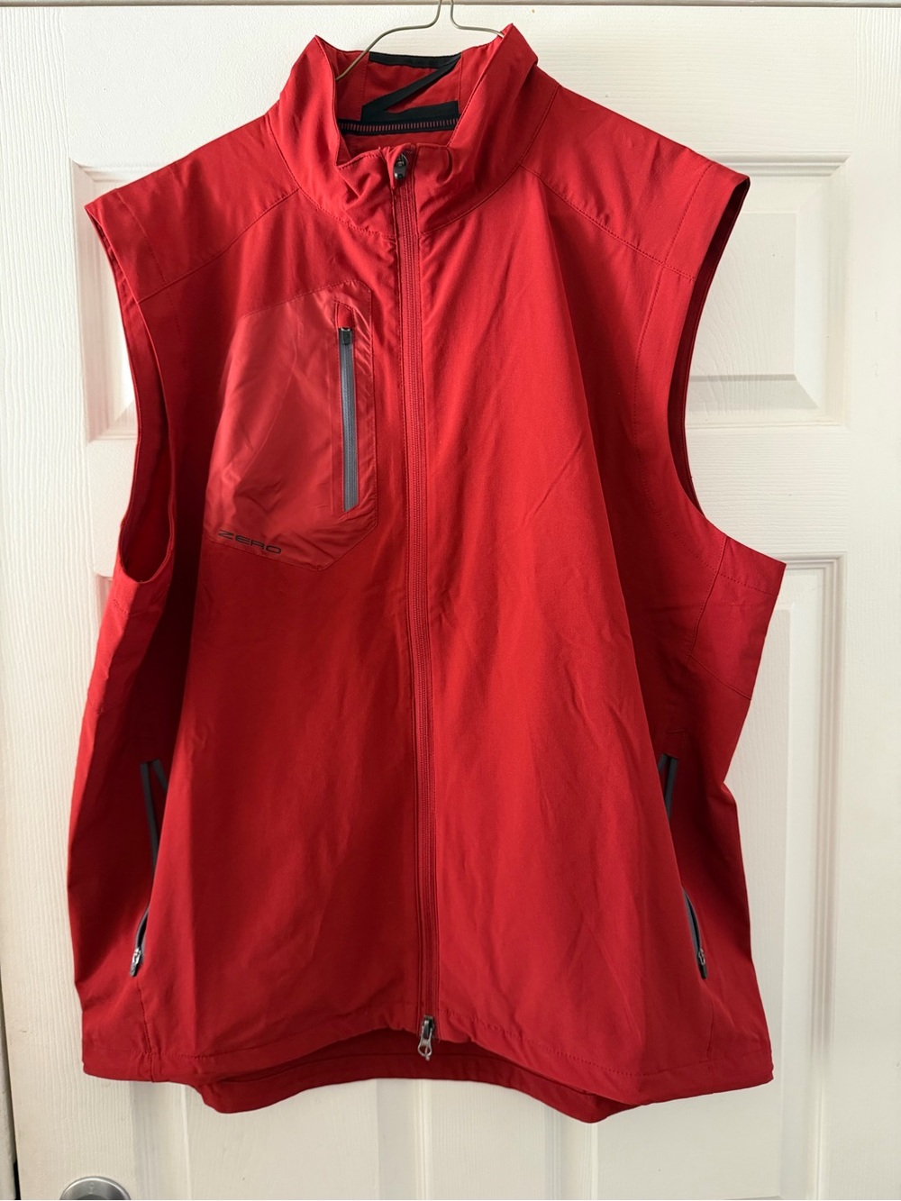 Men's Red Zero Restriction Lightweight Outdoor Zip Vest